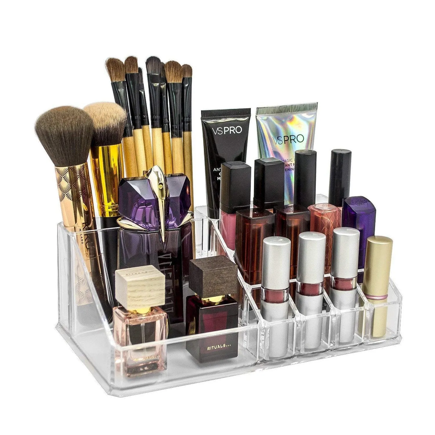 6092 Cosmetic Organiser 16 Compartment Cosmetic Makeup Storage Organiser Box