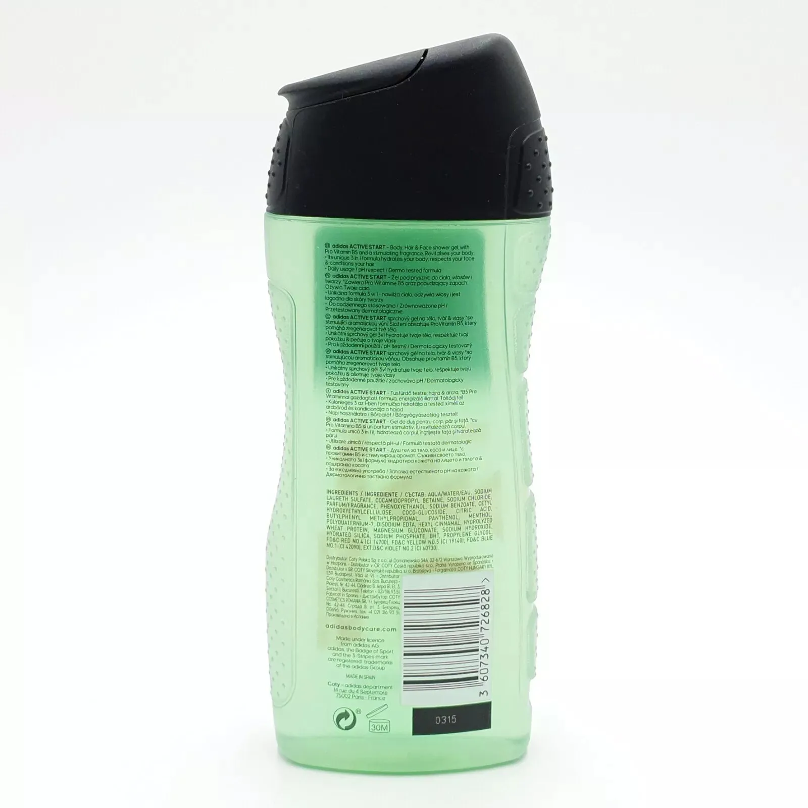 Adidas 3 Active Start Revitalising Shower Gel 250ml