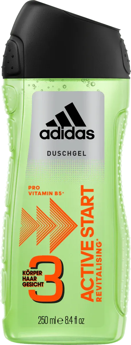 Adidas 3 Active Start Revitalising Shower Gel 250ml