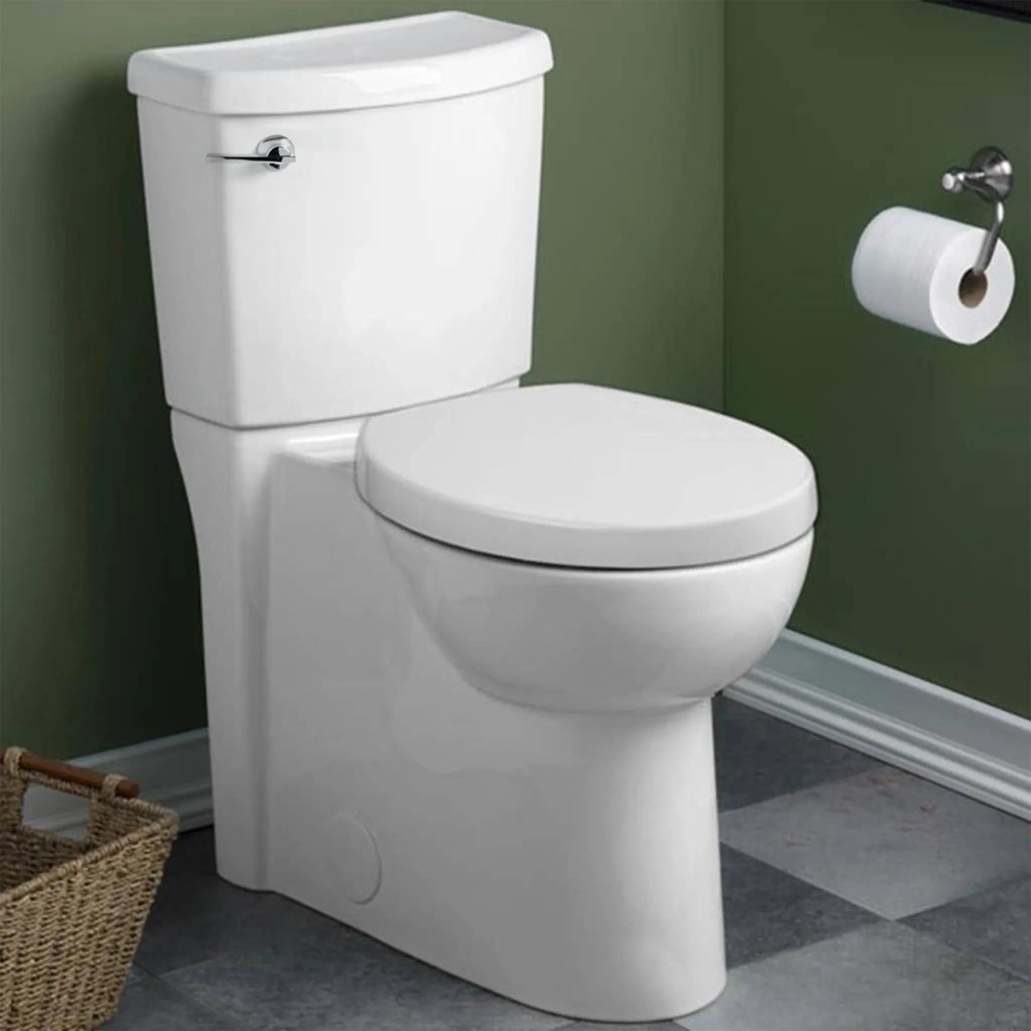 American Standard Studio Concealed Trapway Right Height FloWise Elongated Toilet with Seat