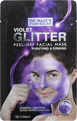 Beauty Formulas Violet Glitter Peel Off Facial Mask