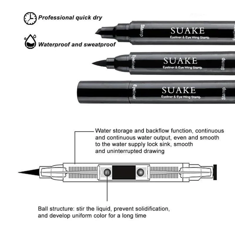 Black Seal Liquid Eyeliner: Waterproof Smudge-proof Precision Pen