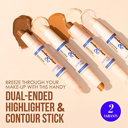 Blue Heaven Strobe & Shape, Highlighter and Contouring Duo Stick, Fairy Light (fair to medium), 8gm, Hydration with Mango Butter & Apricot Oil