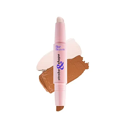 Blue Heaven Strobe & Shape, Highlighter and Contouring Duo Stick, Fairy Light (fair to medium), 8gm, Hydration with Mango Butter & Apricot Oil