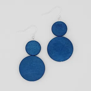 Cobalt Double Bead Sarah Earrings