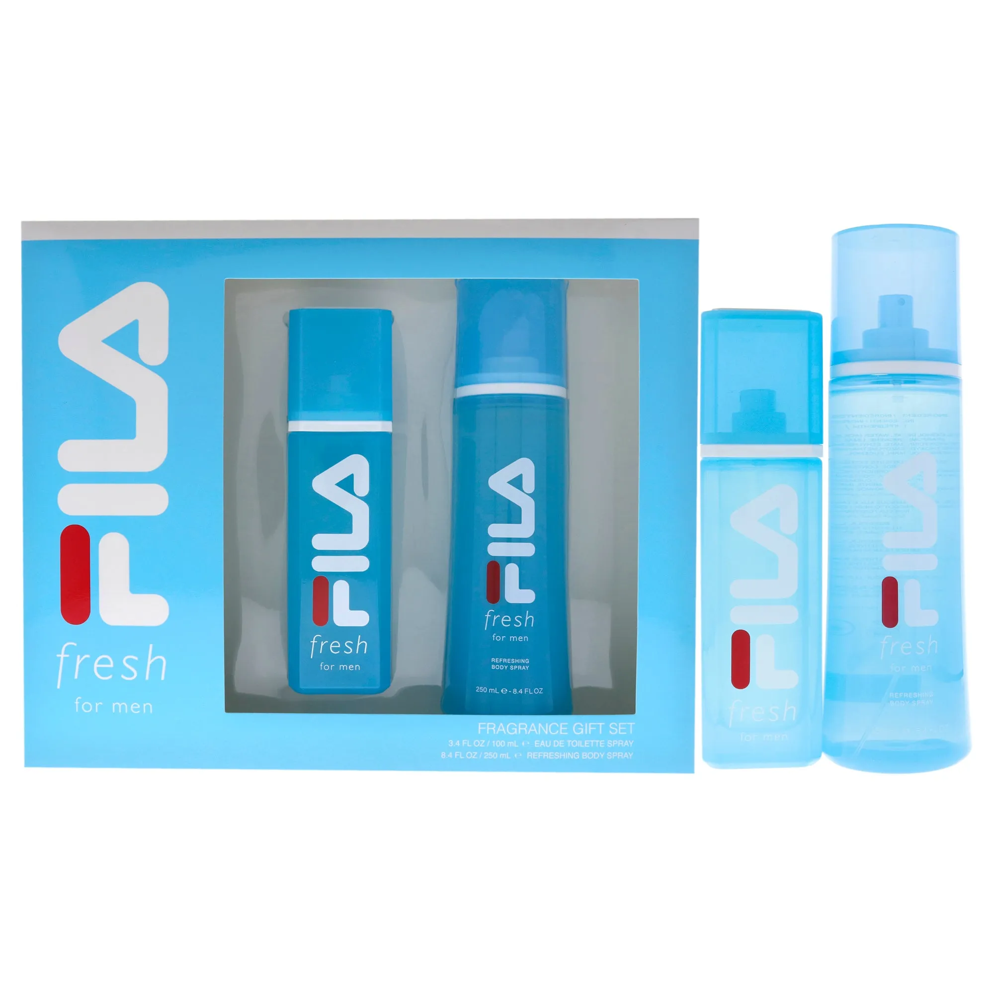 Fila Fresh by Fila for Men - 2 Pc Gift Set 3.4 oz EDT Spray, 8.4 oz Body Spray