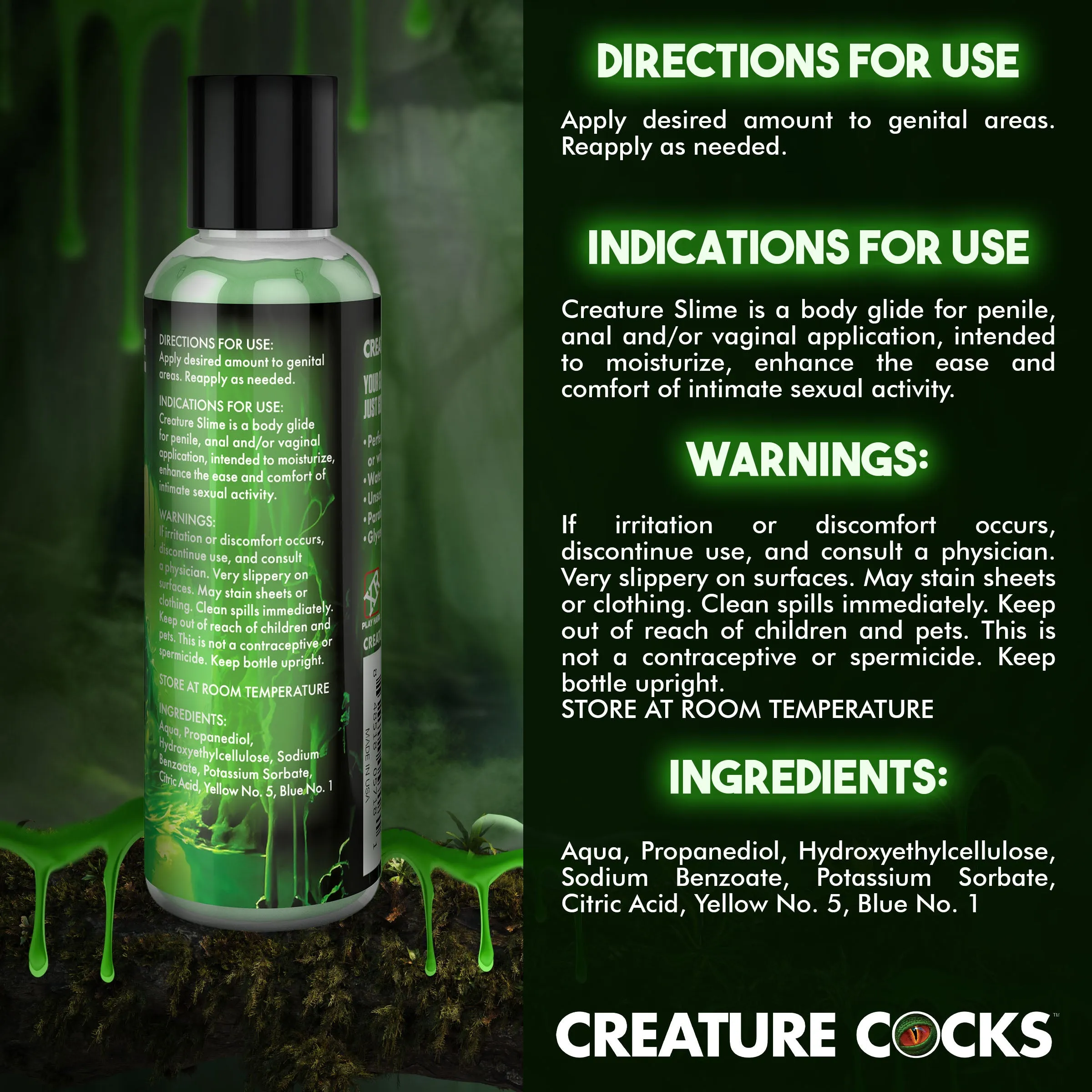 Green Creature Slime Water-Based Lubricant