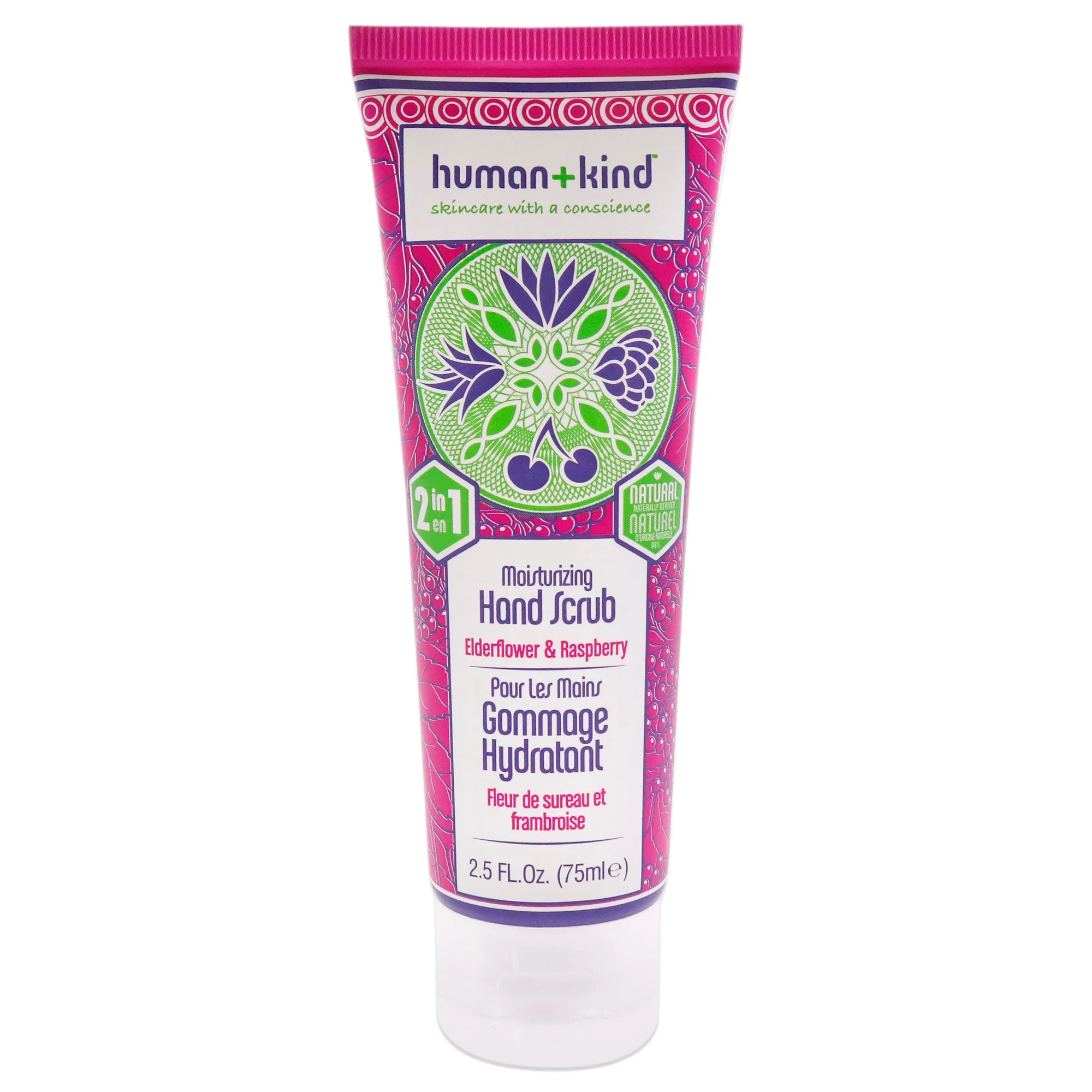 Hand Scrub - Elderflower and Raspberry by Human Kind for Unisex - 2.5 oz Scrub