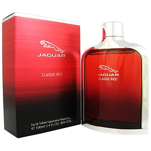 Jaguar Classic Red Eau de Toilette Spray for Men, 3.4 Fl Oz