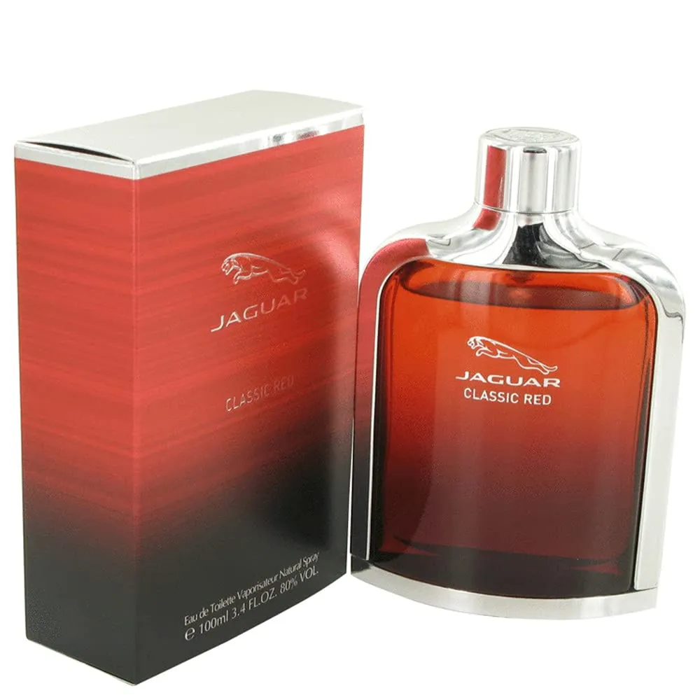 Jaguar Classic Red Eau de Toilette Spray for Men, 3.4 Fl Oz