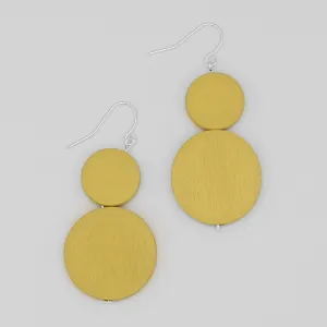 Lemon Double Bead Sarah Earrings