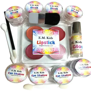 Makeup Set Kids 14 Pieces with free makeup bag - Natural - Non-Toxic