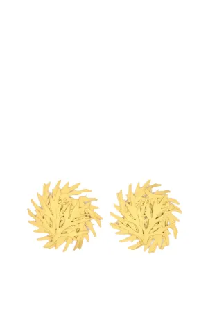 Matte Gold Artisan Stud Earrings