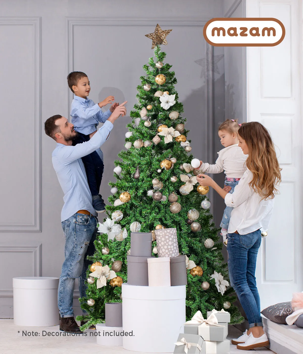 Mazam Christmas Tree 1.8M 6FT Xmas Trees Decorations Green 800 Tips