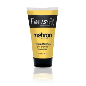 Mehron Fantasty FX yellow cream makeup tube, 1 ounce