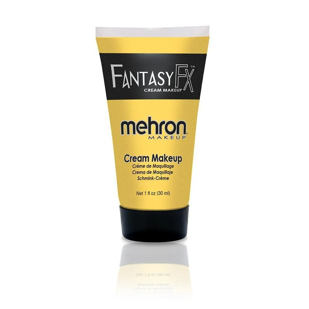 Mehron Fantasty FX yellow cream makeup tube, 1 ounce