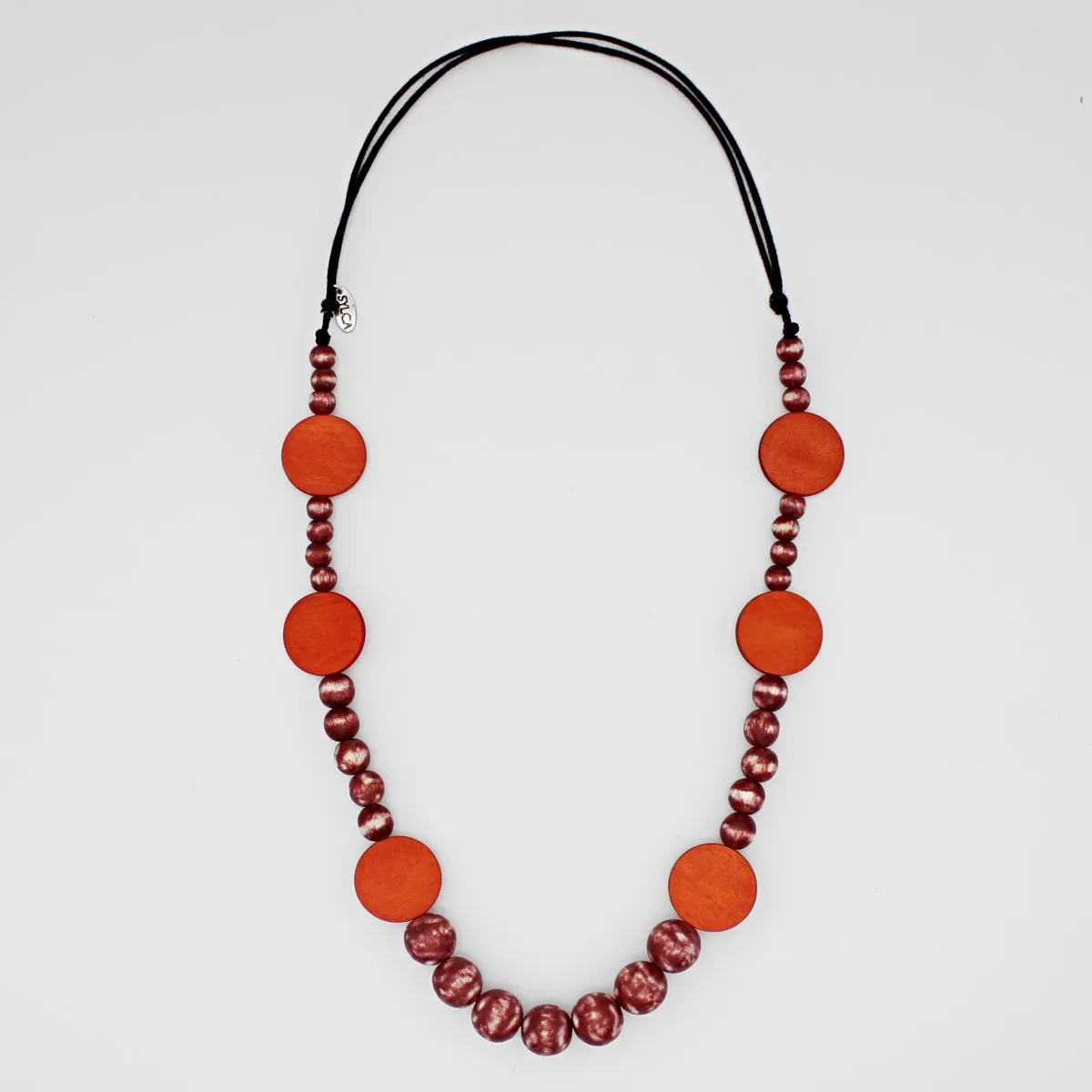 Orange Marbled Jayla Necklace