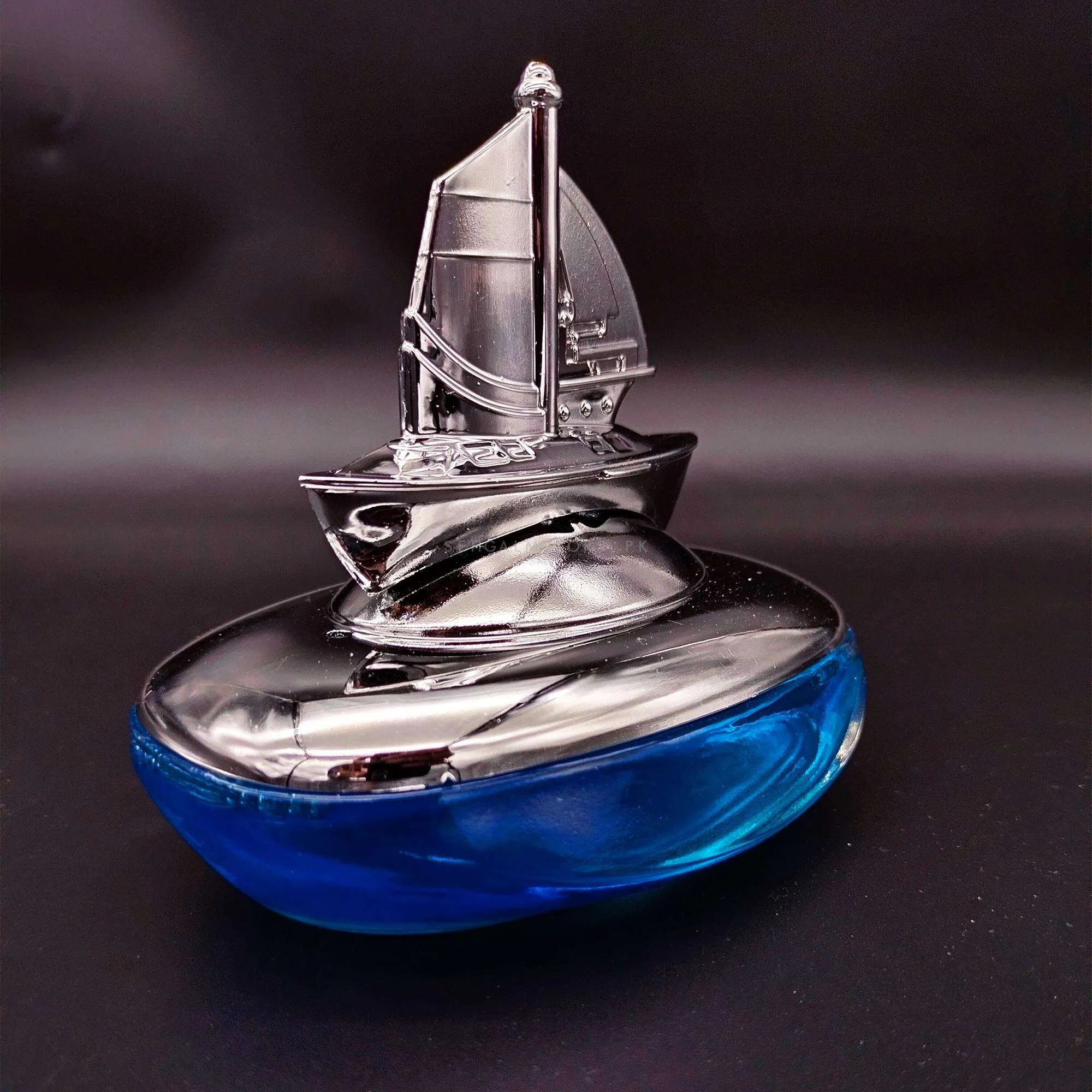 Pirate Ship Sculpture Dashboard Car Perfume Fragrance - Chrome