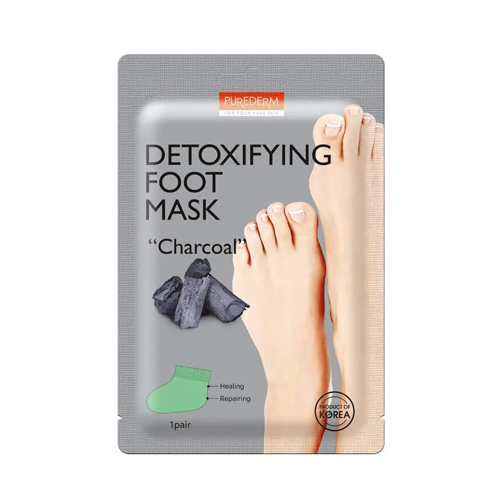 Purederm Detoxifying Foot Mask Charcoal-ADS735