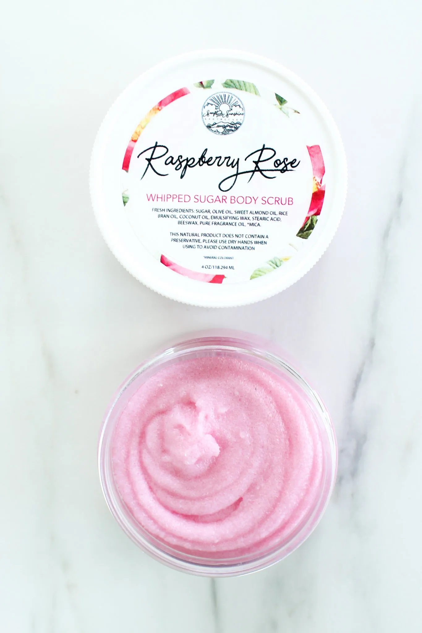 Raspberry Rose Hibiscus Tea - Whipped Sugar Scrub