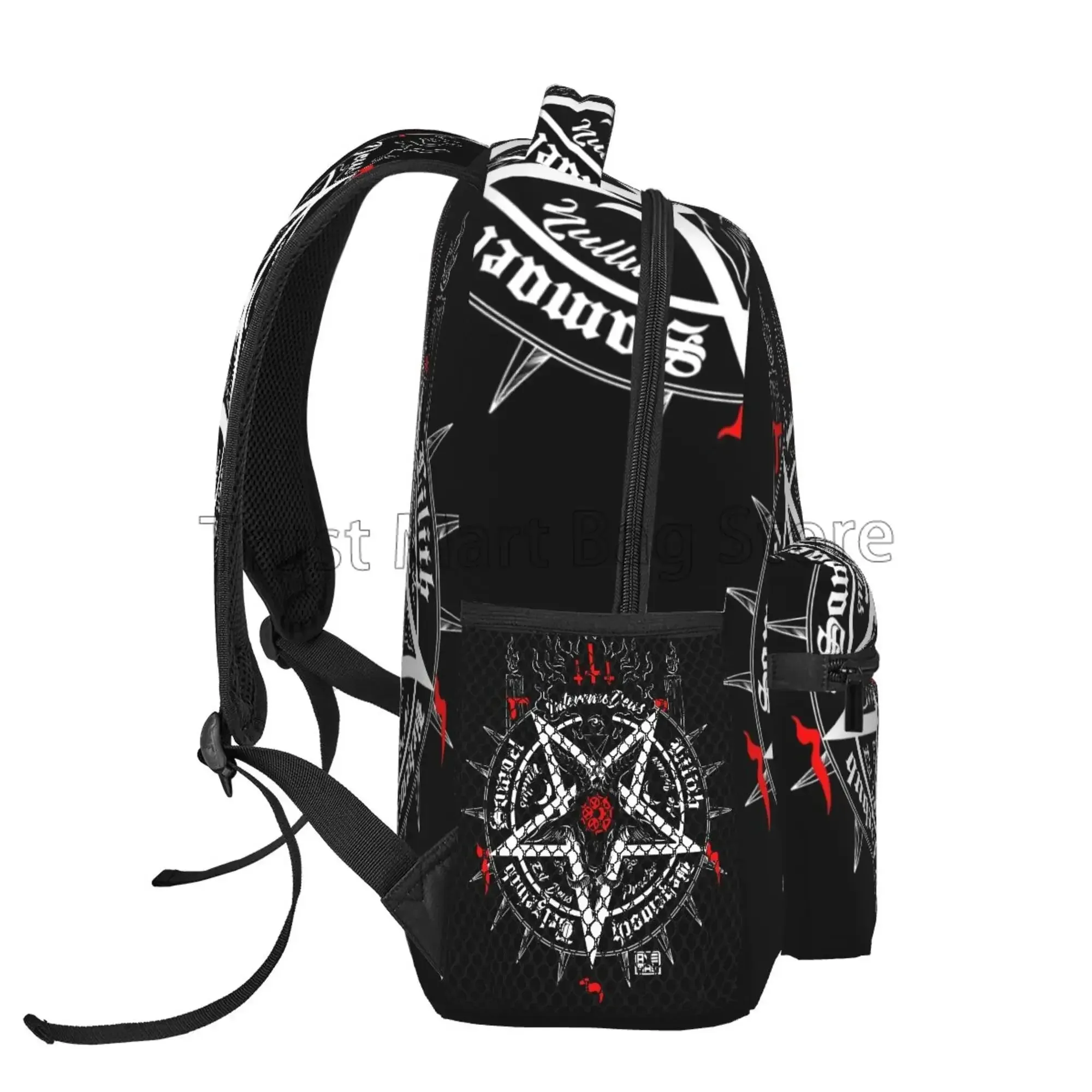 Satanic Occult Backpack – Dead Goat Skull Graphic Casual Laptop Bag, Unisex Travel Daypack for School, Work, or Adventure