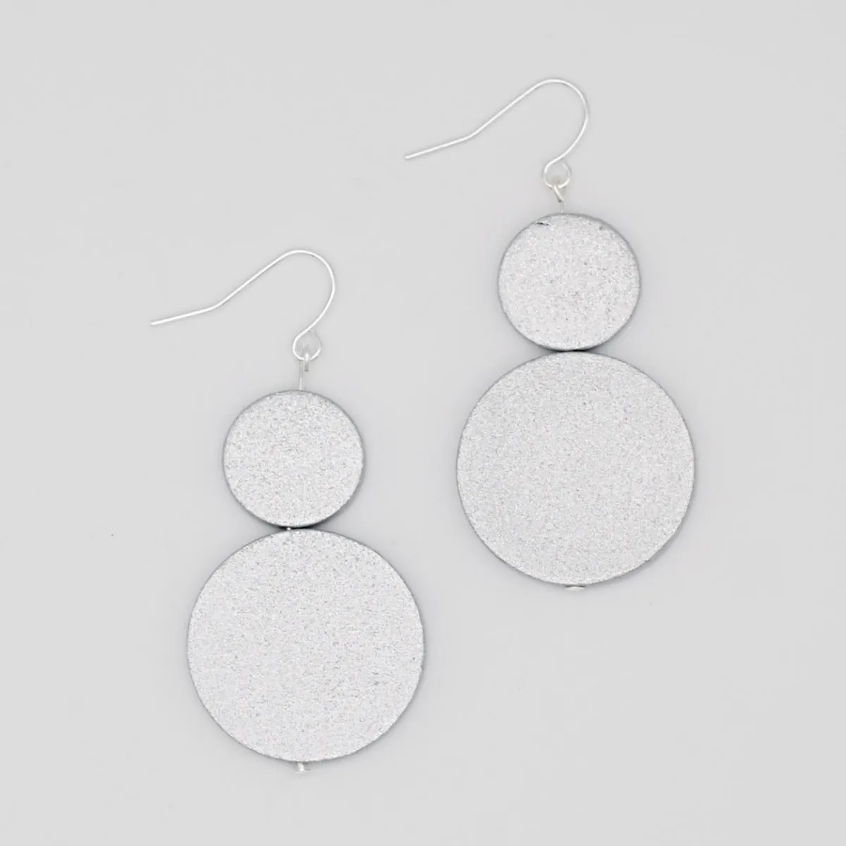 Silver Double Bead Sarah Earrings