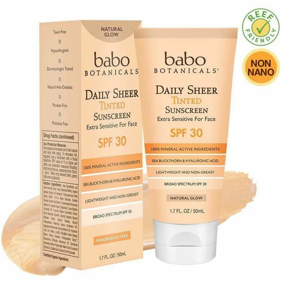 SPF 30 Daily Sheer Tint Sunscreen 1.7 oz By Babo Botanicals