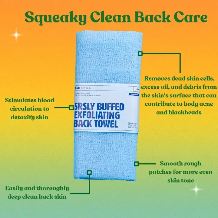 SRSLY Buffed Exfoliating Back Towel