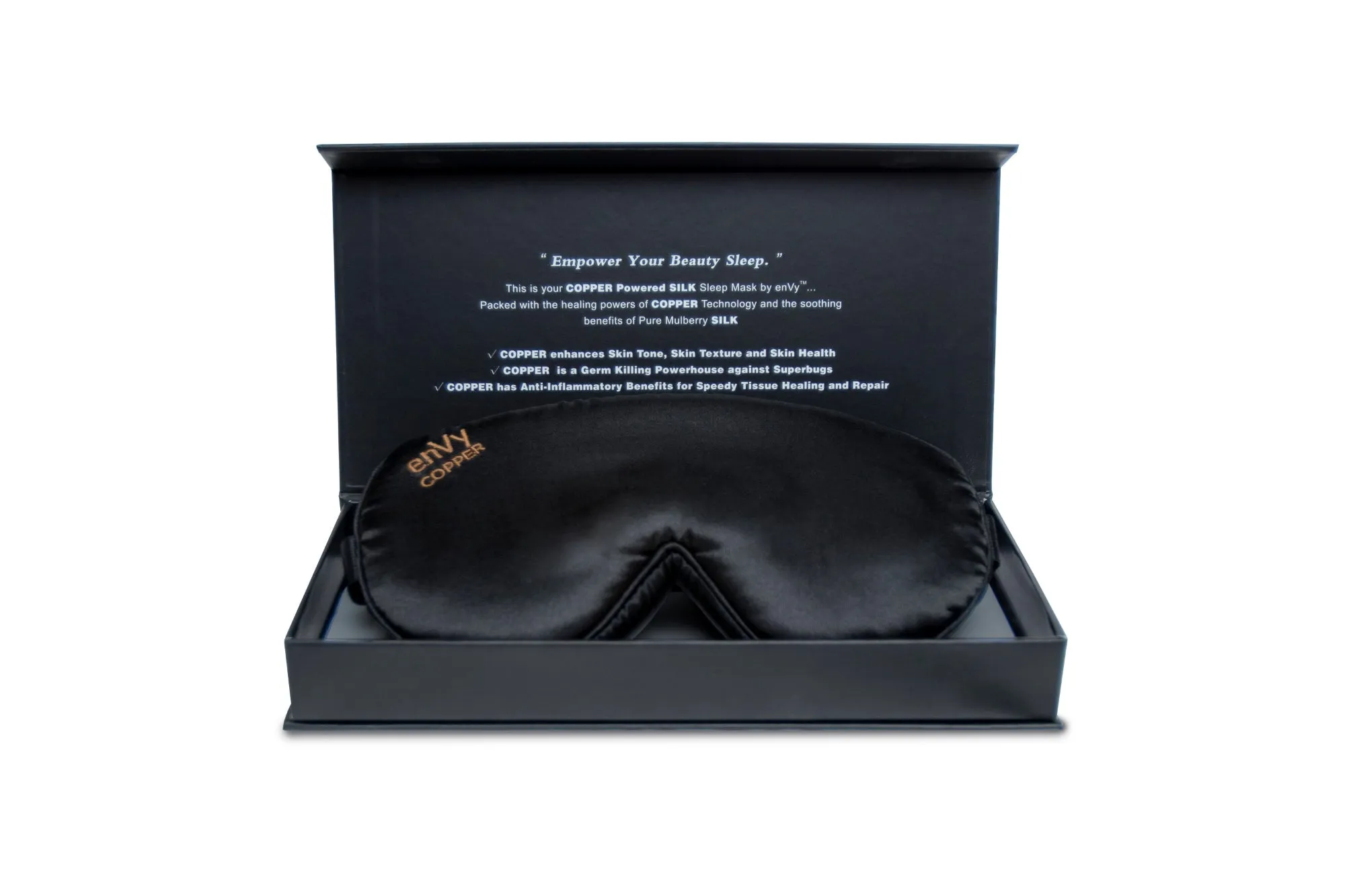 The COPPER-infused Silk Eye Mask by enVy®